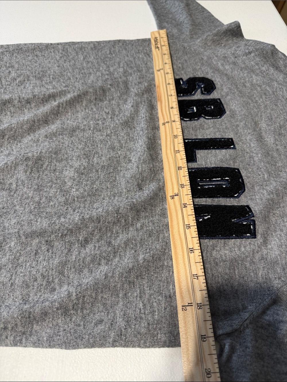 Sweaty Betty Grey Crewneck Sweater with Navy Trim - Picture 5 of 6